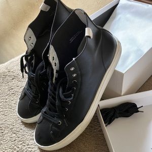 The House of Future Men’s Hi Top size 43, 10 1/2 Black Micro Leather